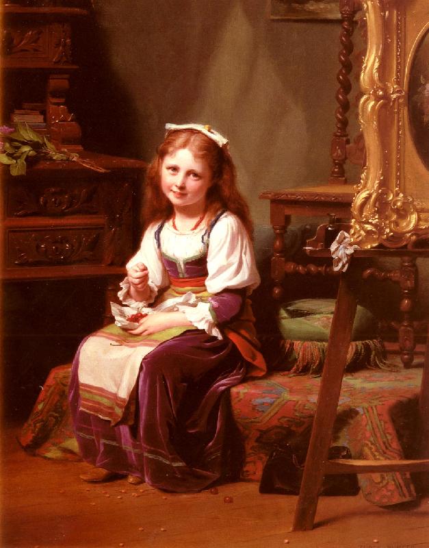 Fritz Zuber-Buhler The First Cherries oil painting image